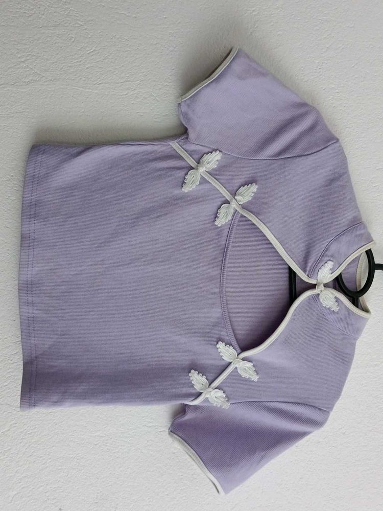 Lilac Asian Style Top