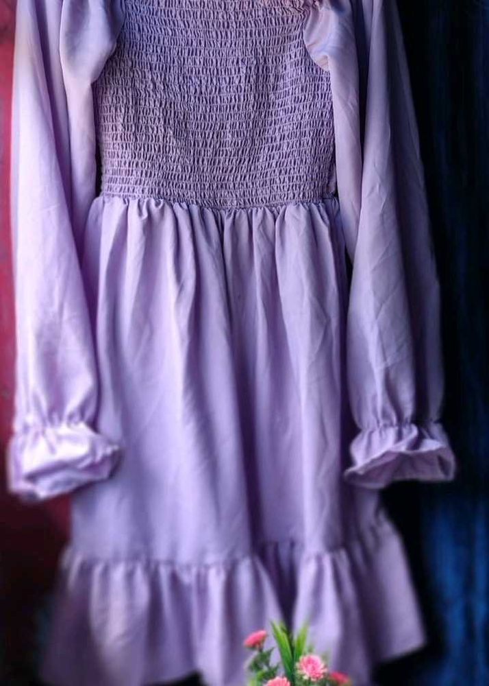 Cute Purple Ruffled dress👗