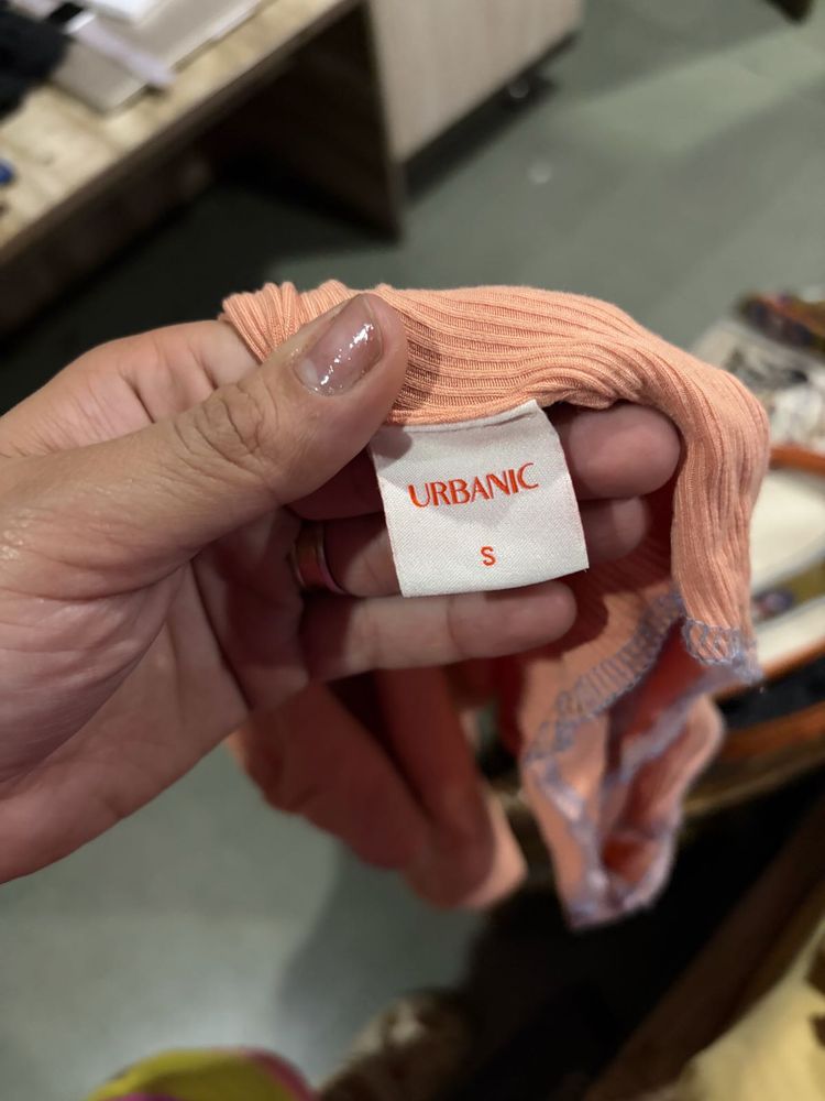 Urbanic Peach Ribbed Top