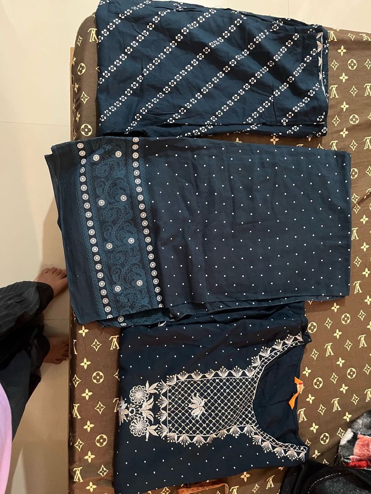 Elegant Navy Blue Kurta Set