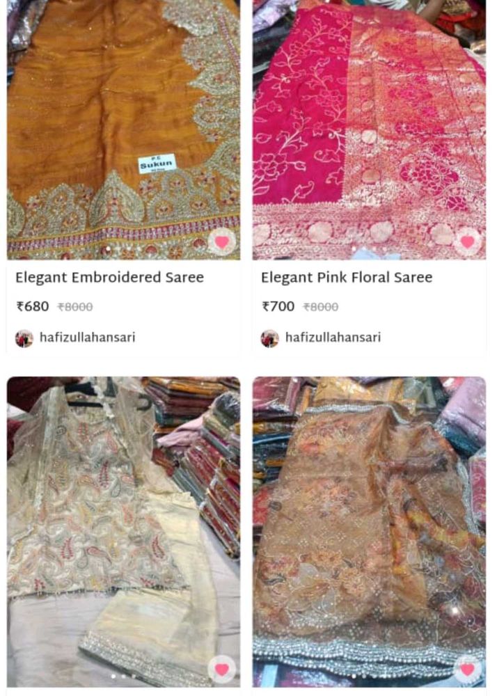 Elegant Embroidered Saree