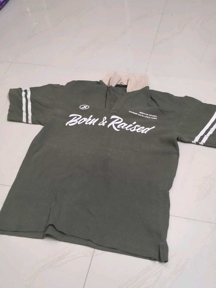 Born &amp; Raised Olive Green Shirt