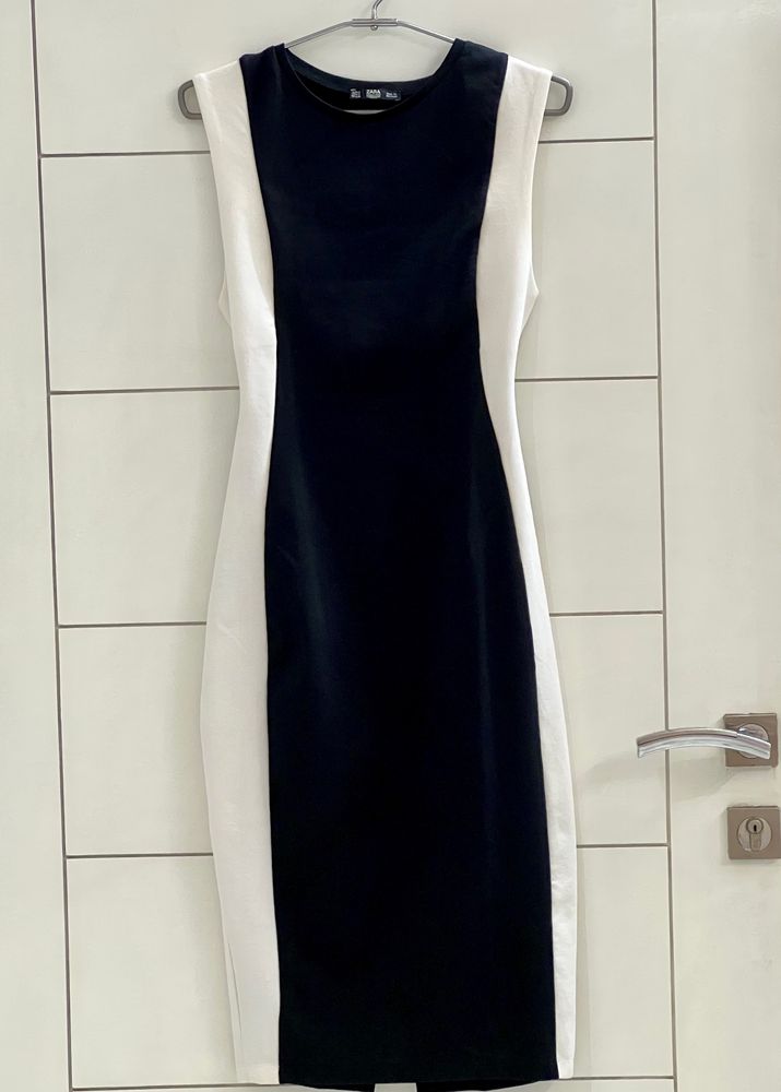 Zara Bodycon Midi Dress With Slit, Length - 40.5in
