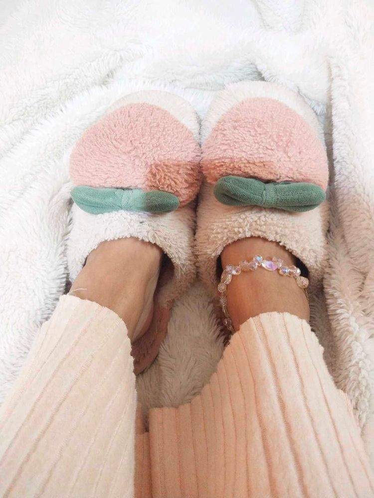 Cute Peach Slippers