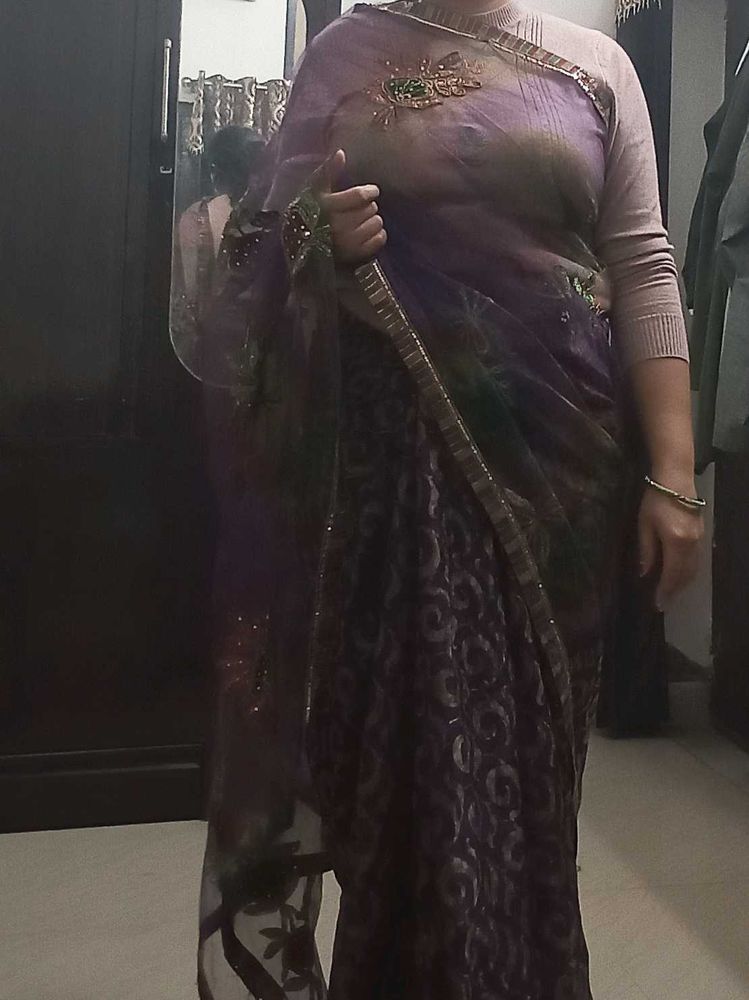 Saree With Blouse In Good Condition