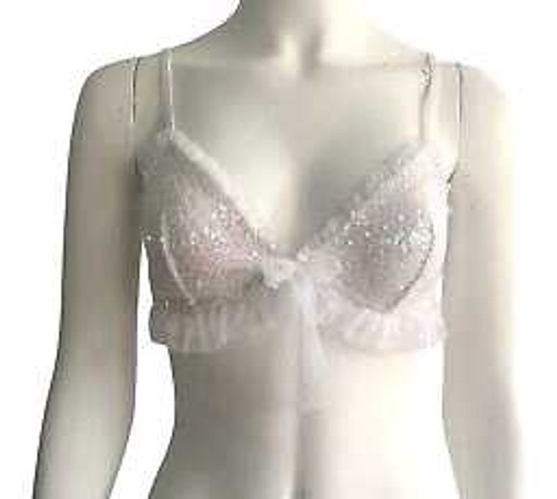Victoria Secret White Sequin Bra Top