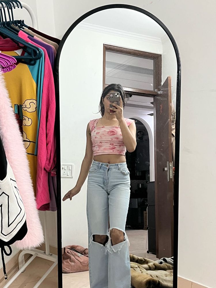 Floral Print Crop Top