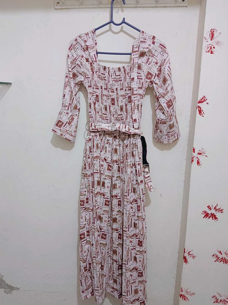 Printed Midi Dress