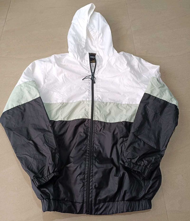 Colorblock Windbreaker Jacket, Size S