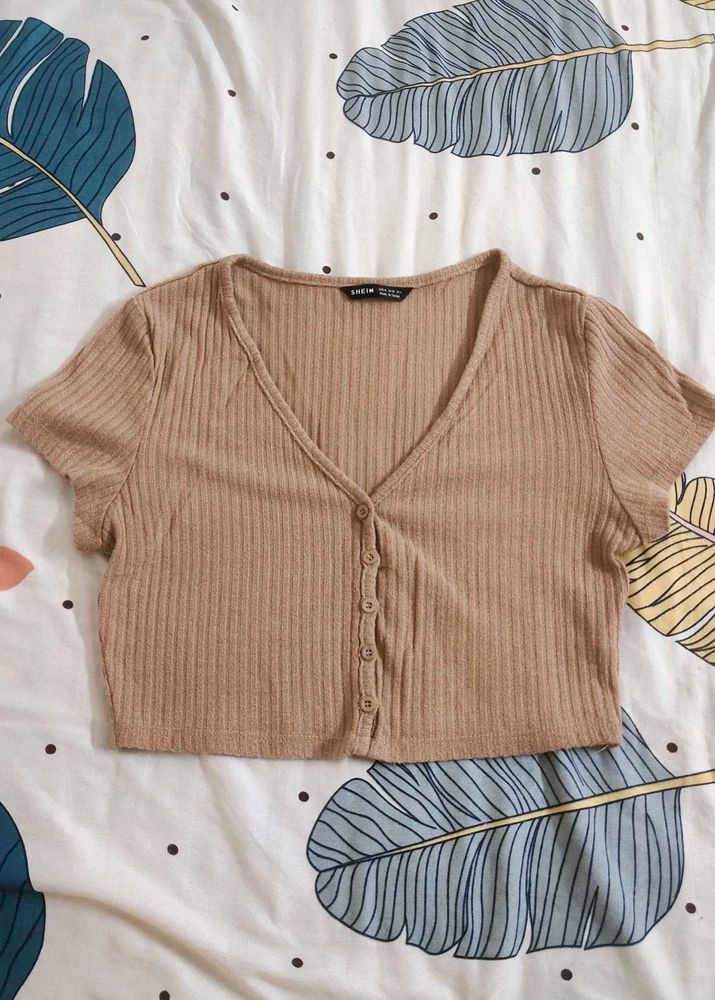 Cute Brown Crop Top Bust 32