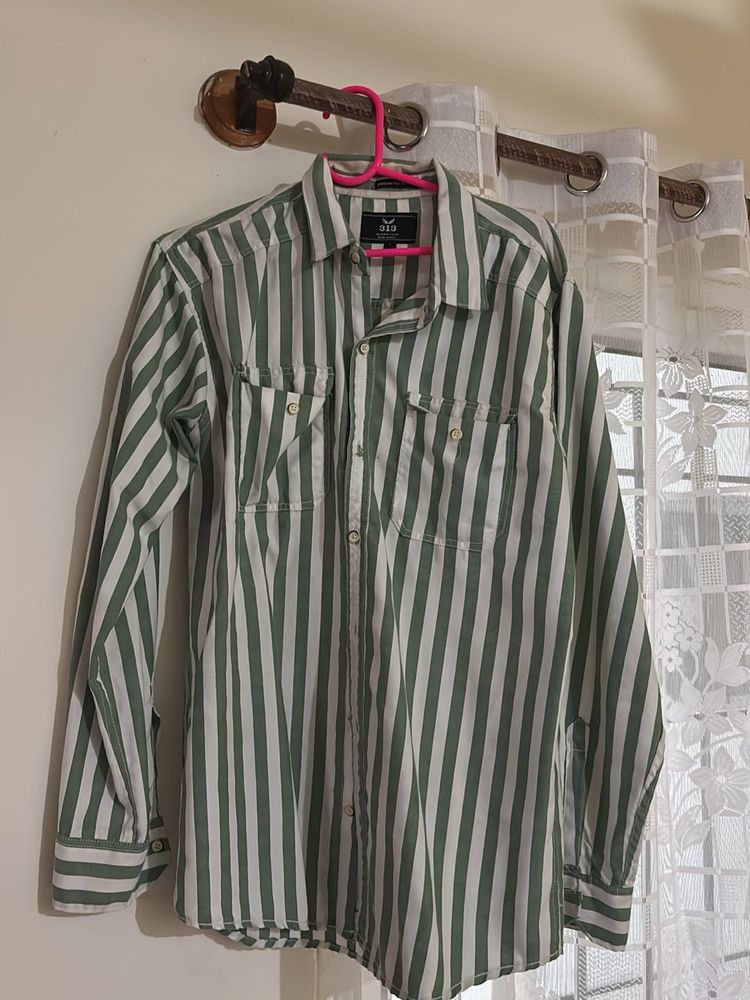 Striped Button-Down Shirt