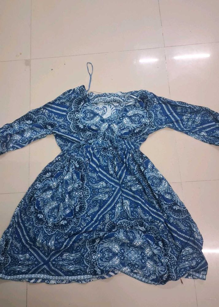 Blue Patterned Dress