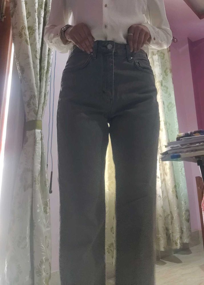 H&amp;M Vintage Straight Jeans High Waist
