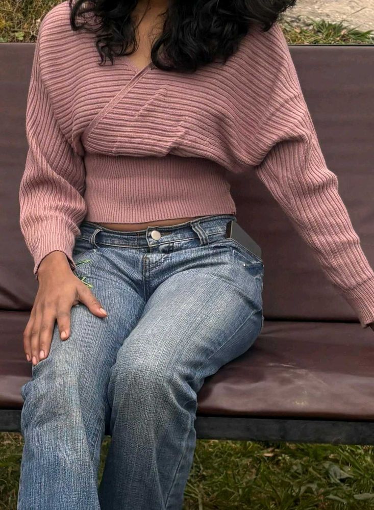 Mauve Wrap Top