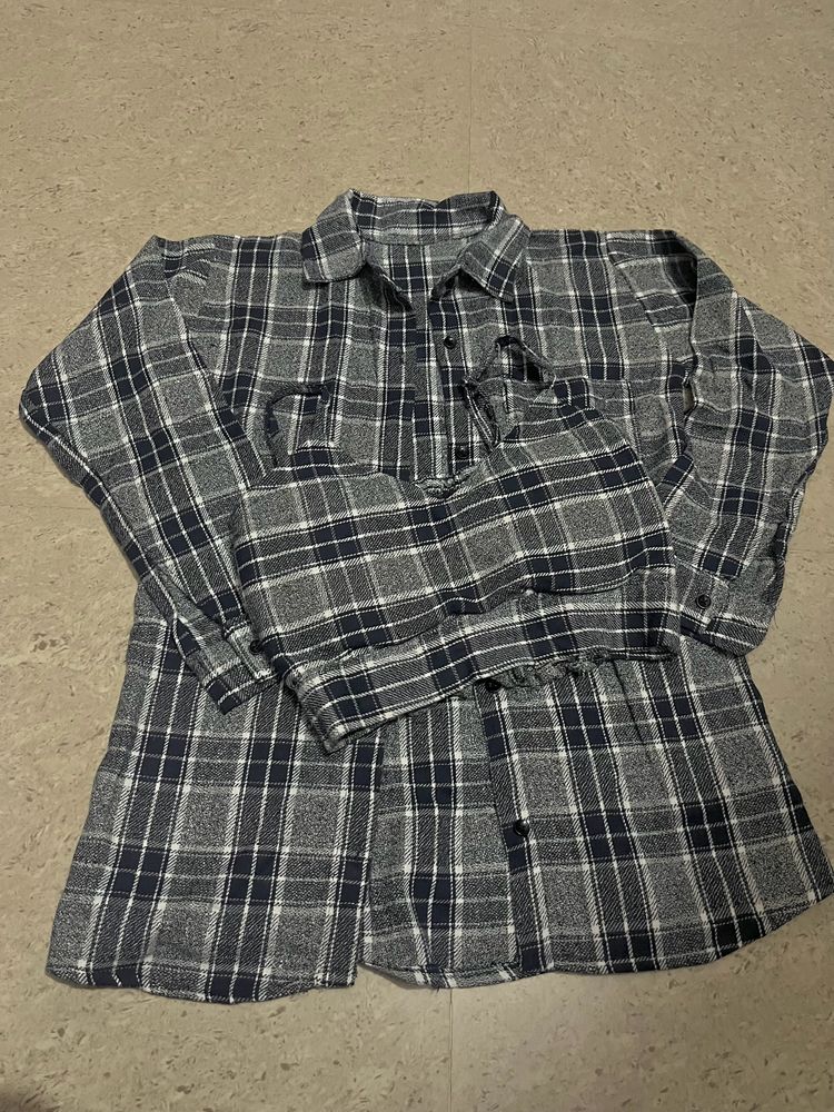 Shacket Shirt With Inner