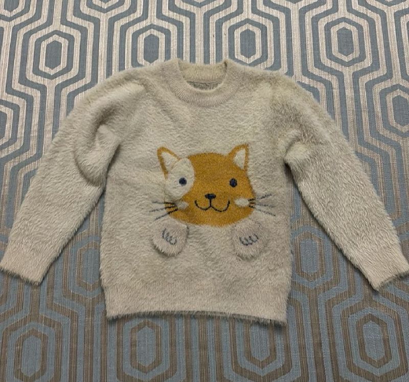 Cute Cat Furry Sweater