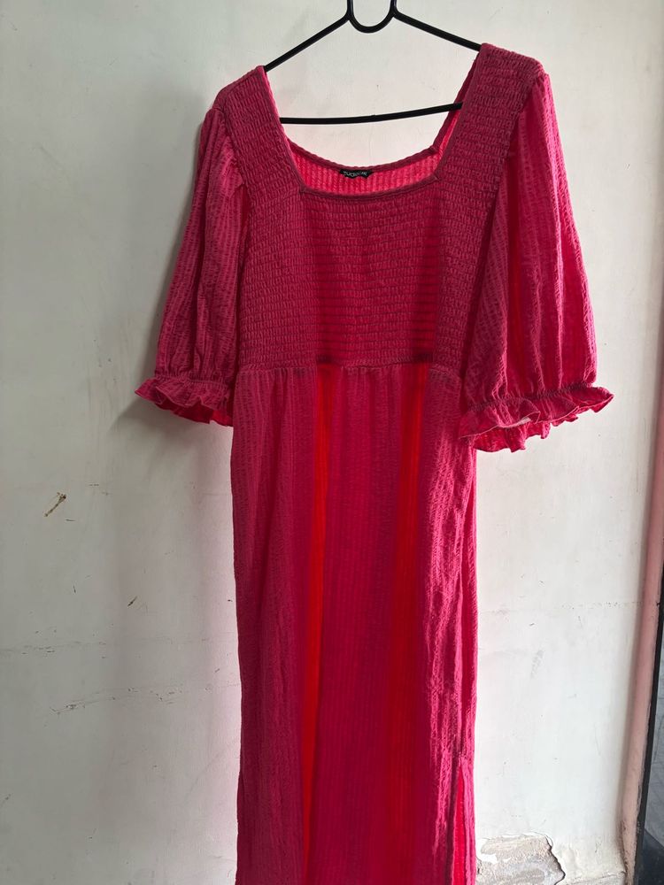 Pink Midi Dress