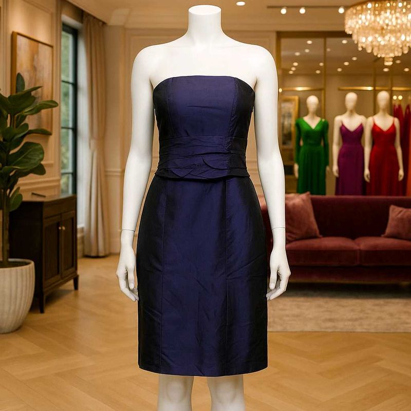 Sale🎊🎉Chic Navy Strapless Dress