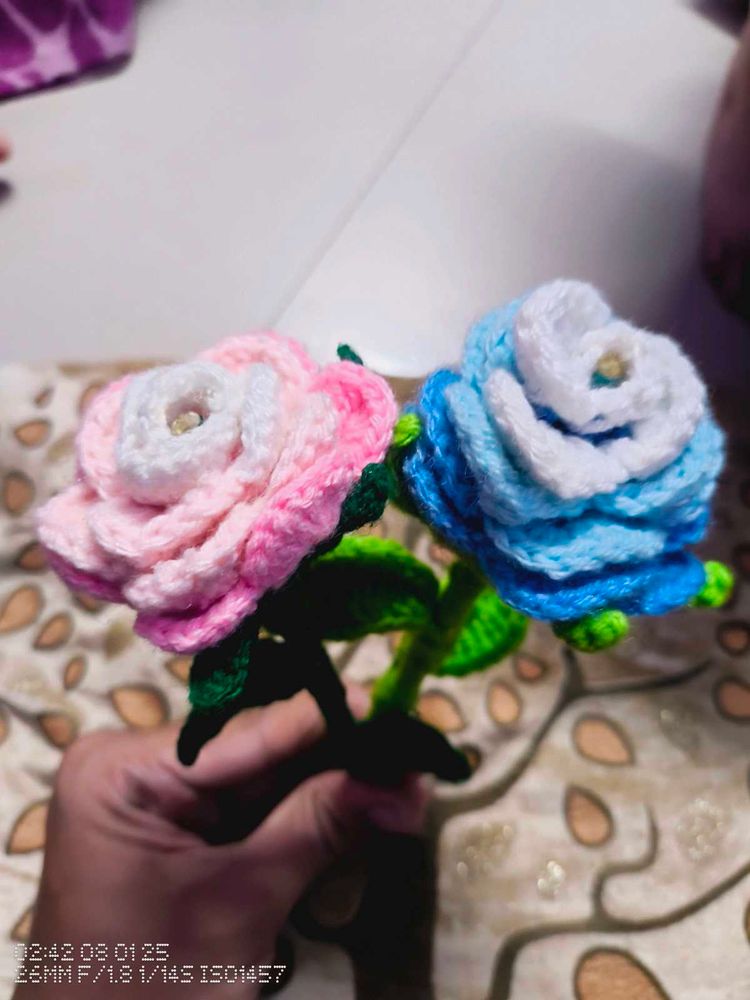 Crochet Rose Set