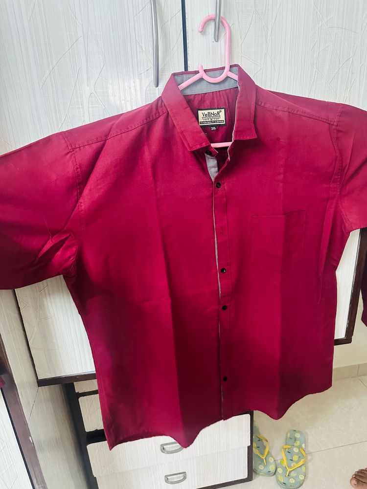 Maroon Casual Shirt