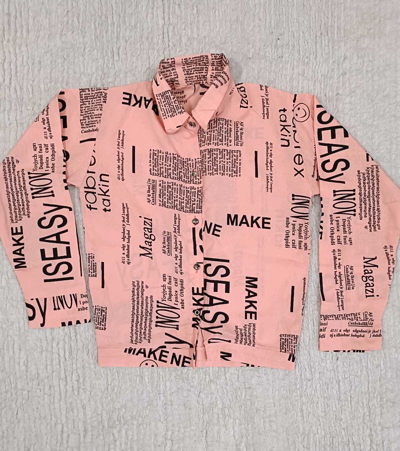 Pink Stylish Printed Shirt For Women 🩷