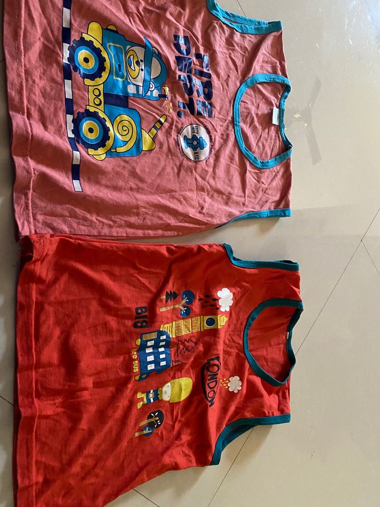 SET OF 2 SLEEVLESS T-SHIRT -26size🔥