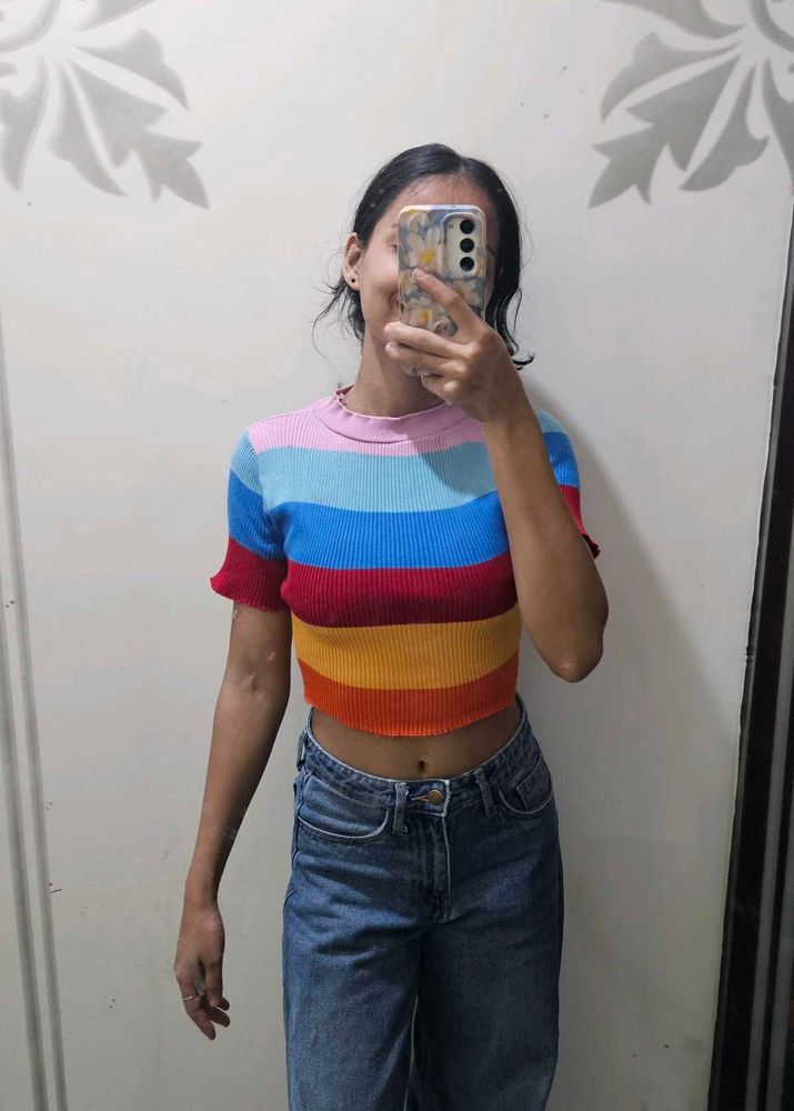 Cute Colourful Top🤌🏻🌈