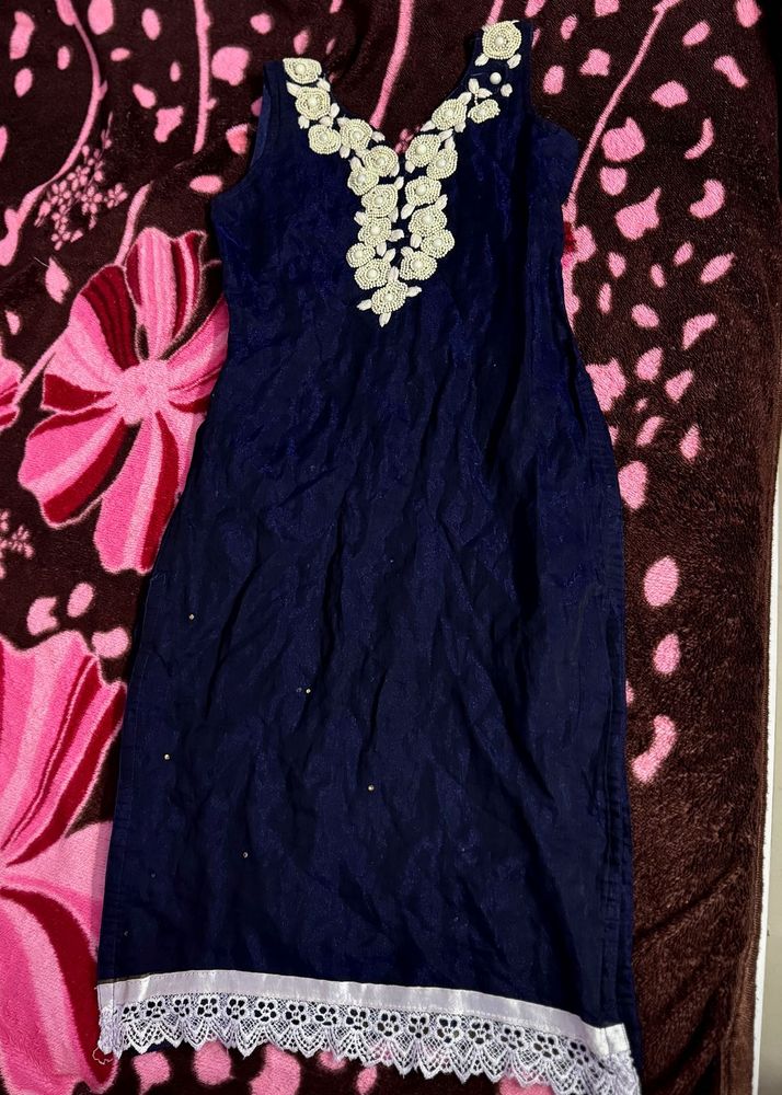 Elegant Navy Blue Kurta