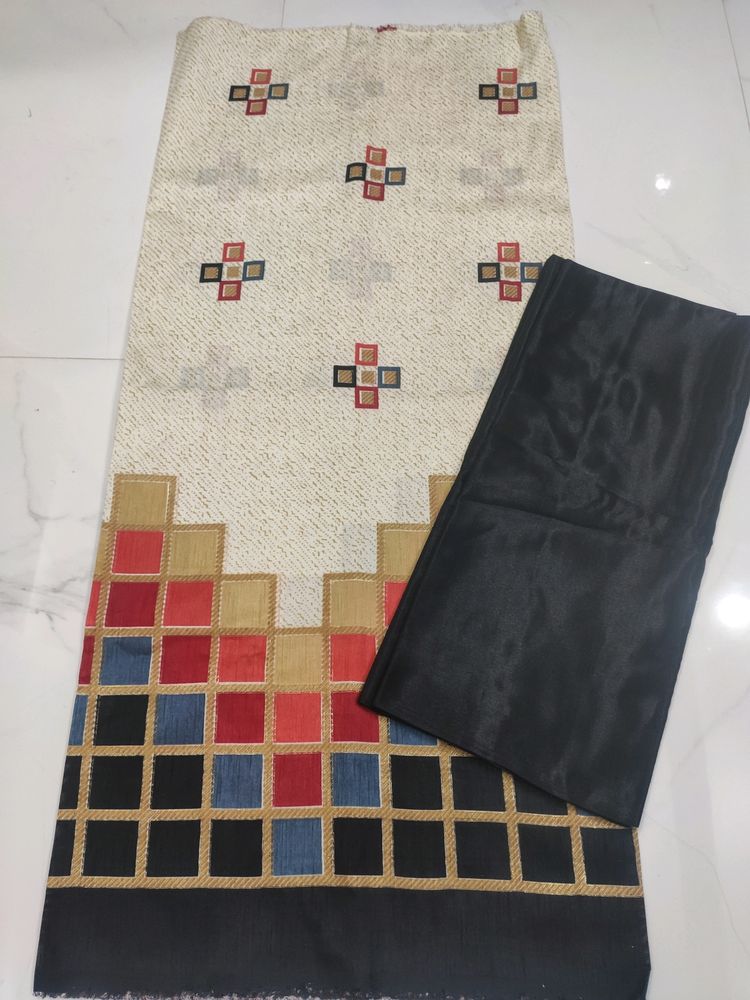 New UnTouche Khadi Silk Suit With Bottom