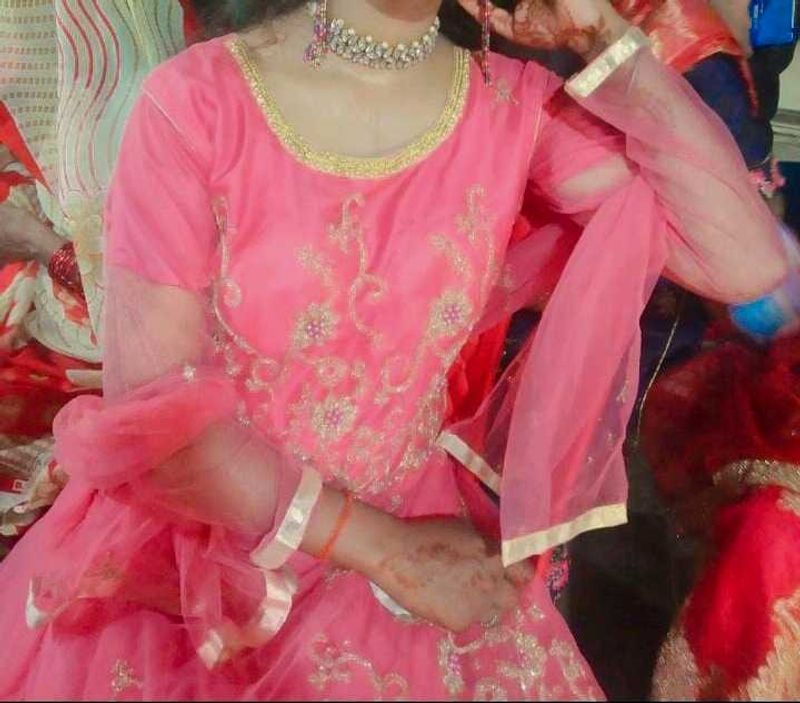 Pink 🩷 Gown/Anarkali Suit &#34;Women&#34; I 36in
