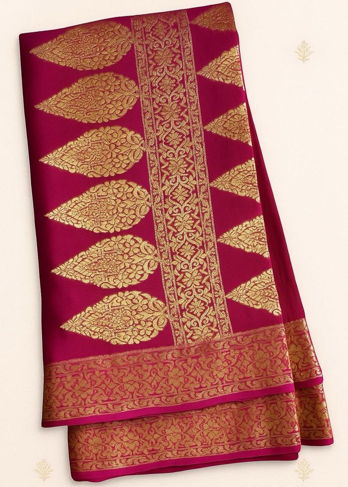 Elegant Pink Banarasi Saree