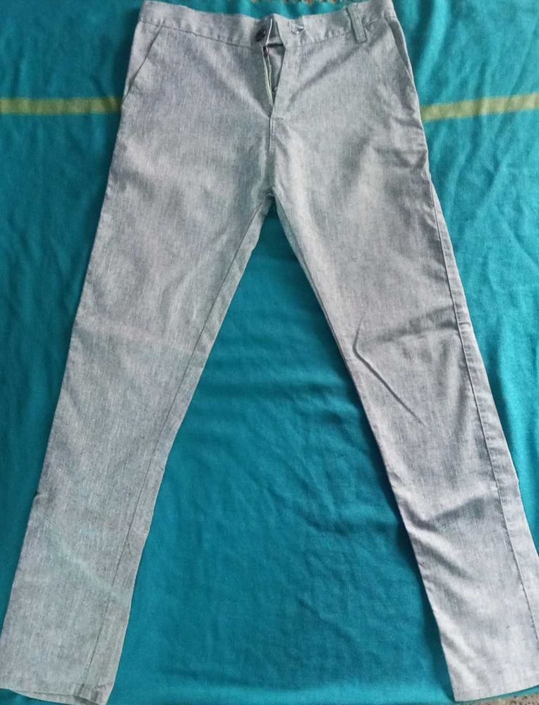 Gray Casual Pants