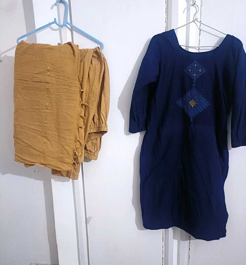 Elegant Blue Kurta Pant Set