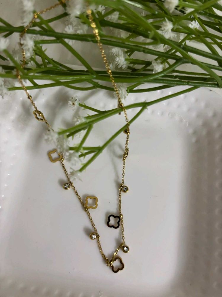 Clover motif Necklace anti tarnish