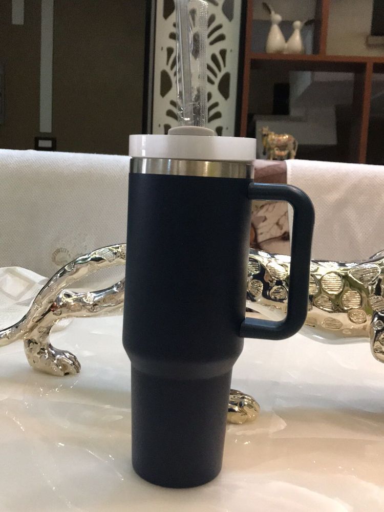 Navy Insulated Tumbler with Handle