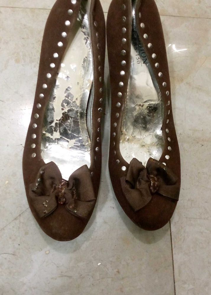 Brown Bow Ballerinas👡