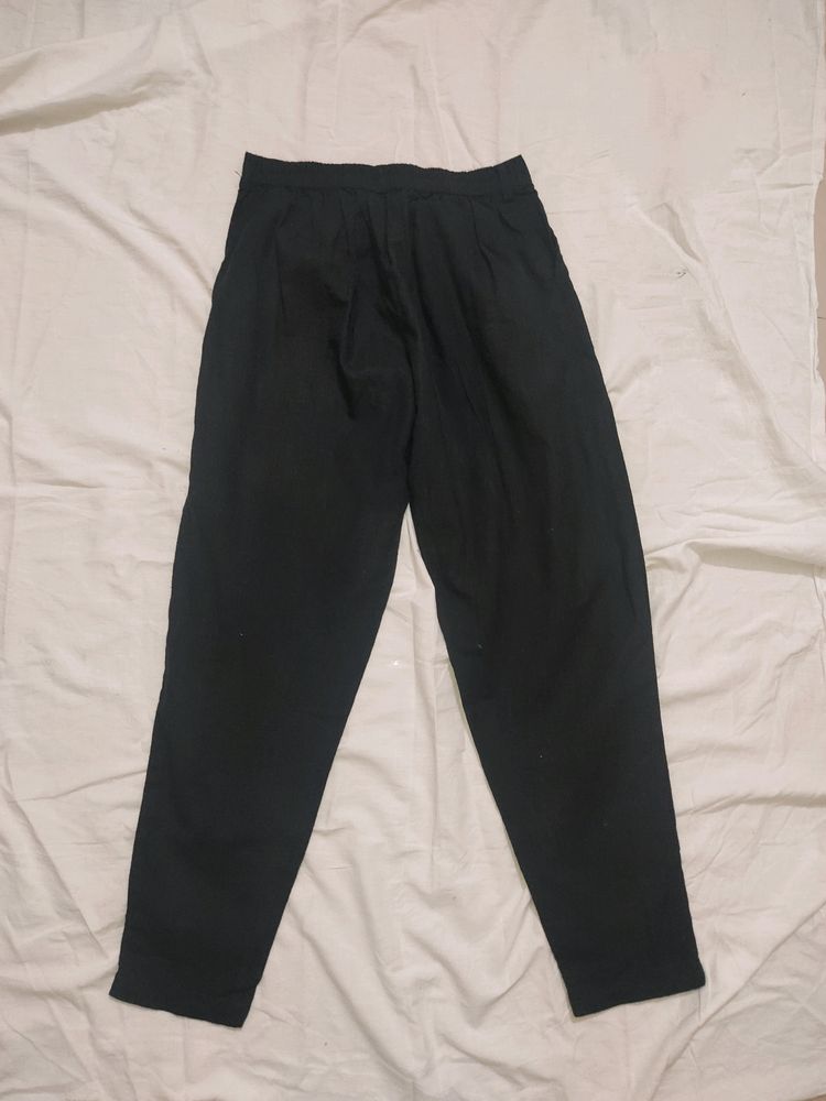 Navy Blue Cotton Trouser