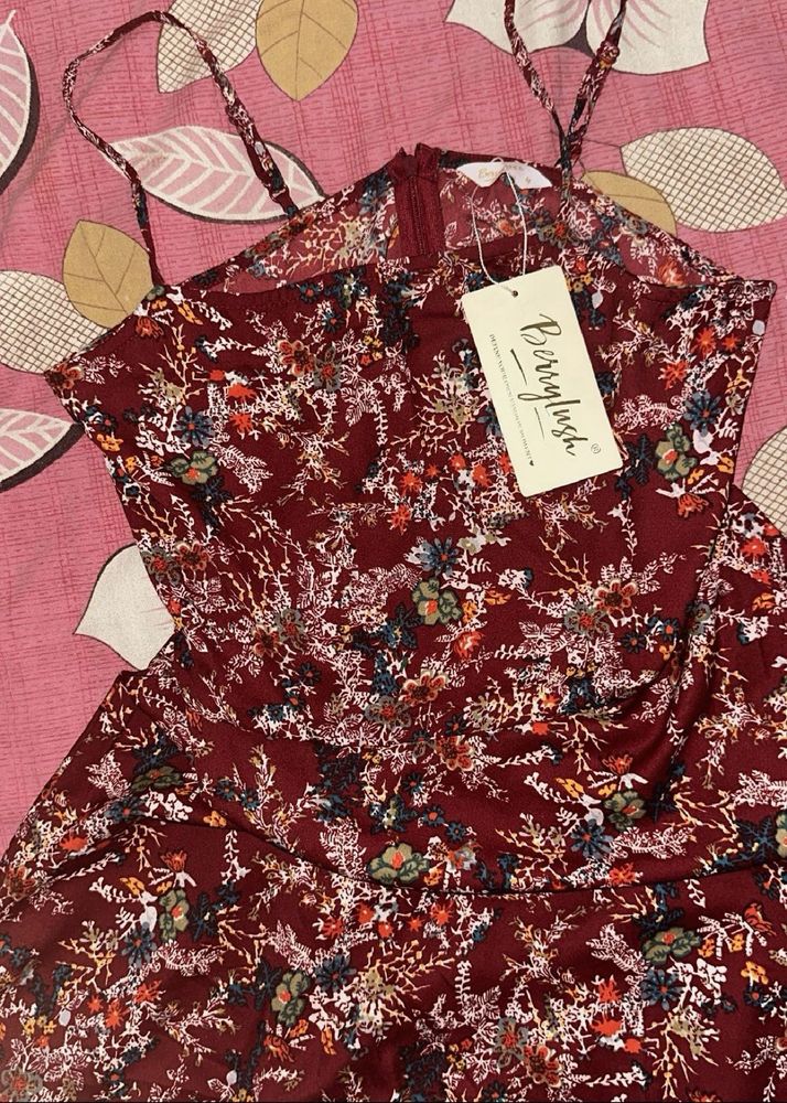 Unused Woman Dress: Floral Print
