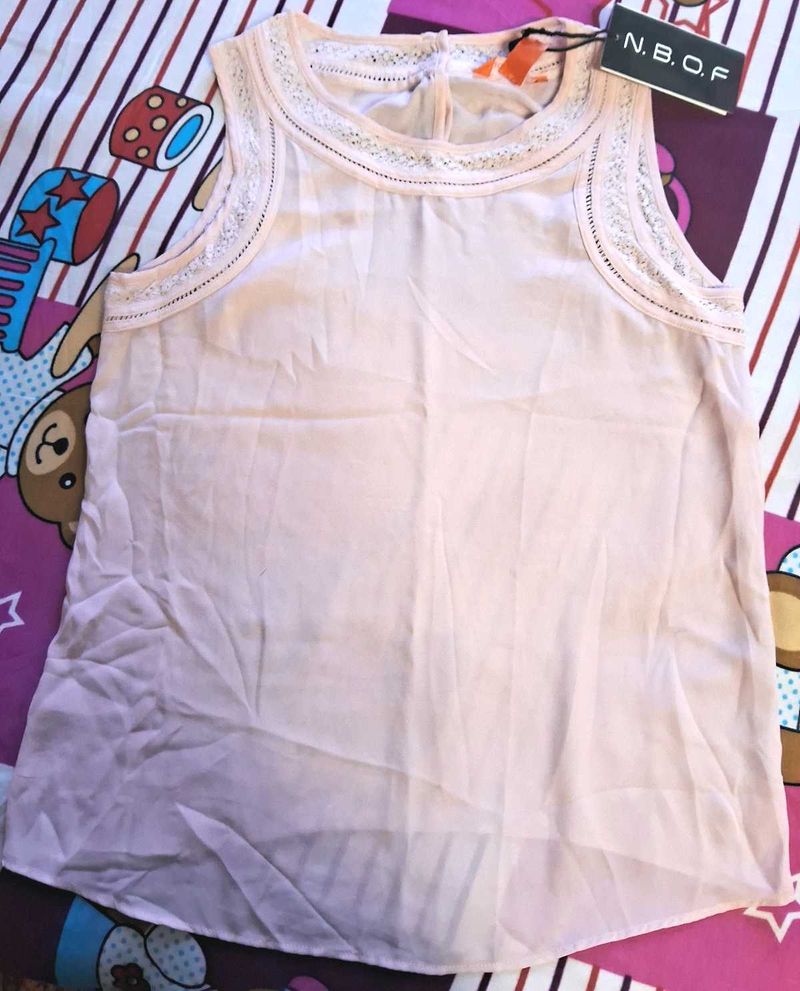N.B.O.F. Pink Sleeveless Top