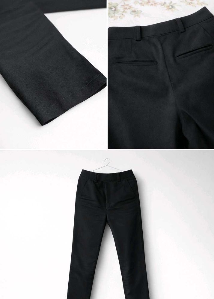 Black Straight Leg Trousers