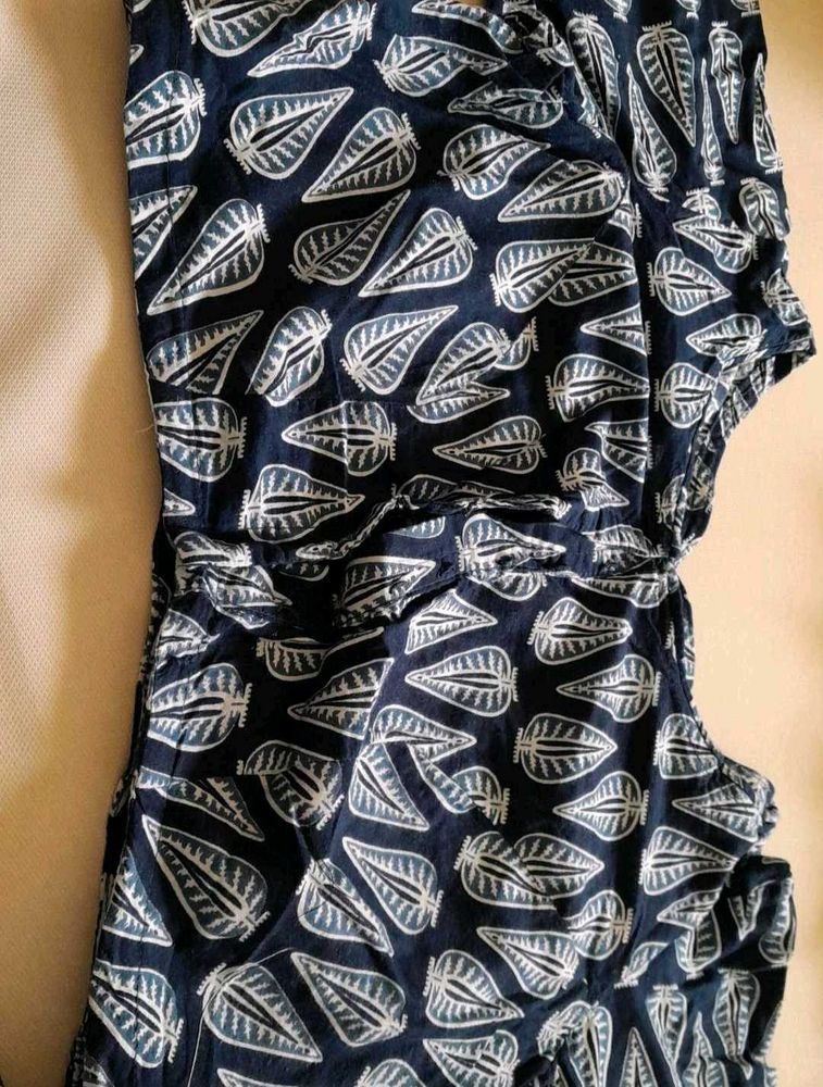 Grab it Ncy Blouse Blue kalkari Boat Neck
