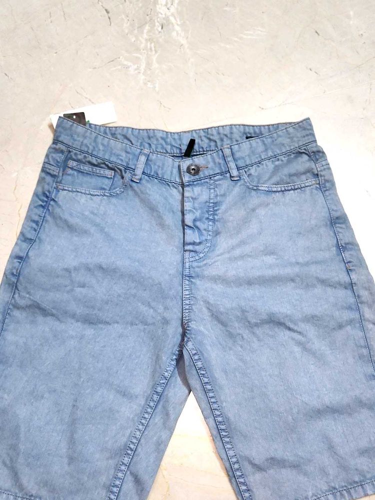 Light Wash Denim Shorts