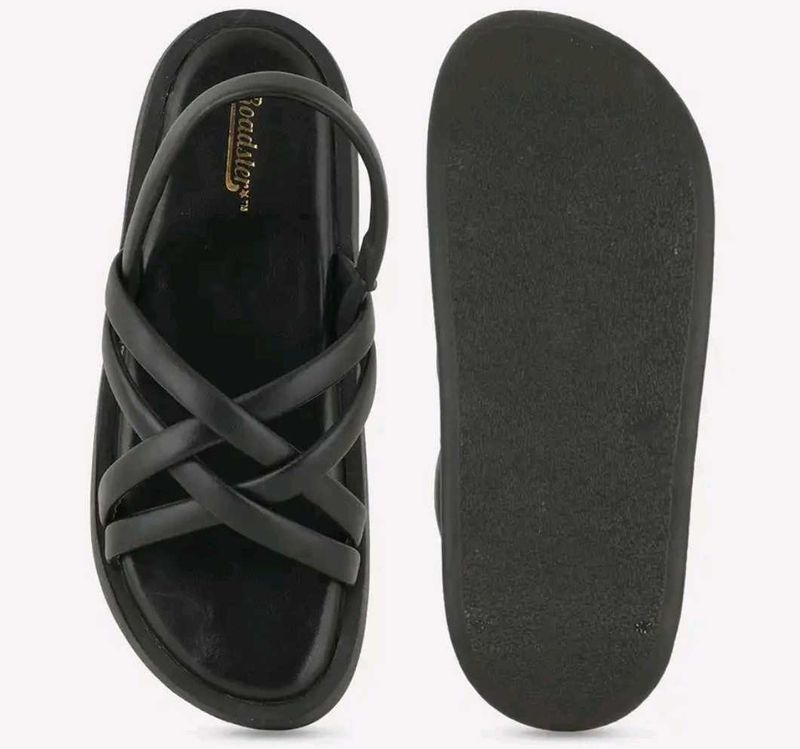 Roadster Black Platform Sandals