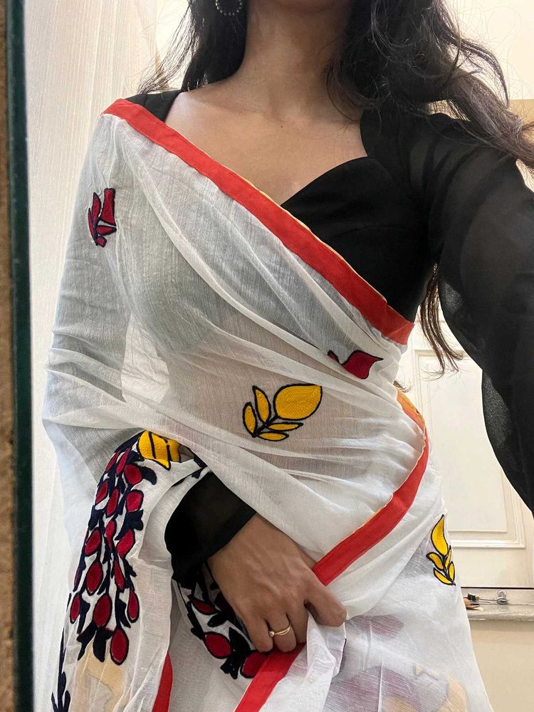 Elegant Embroidered Saree