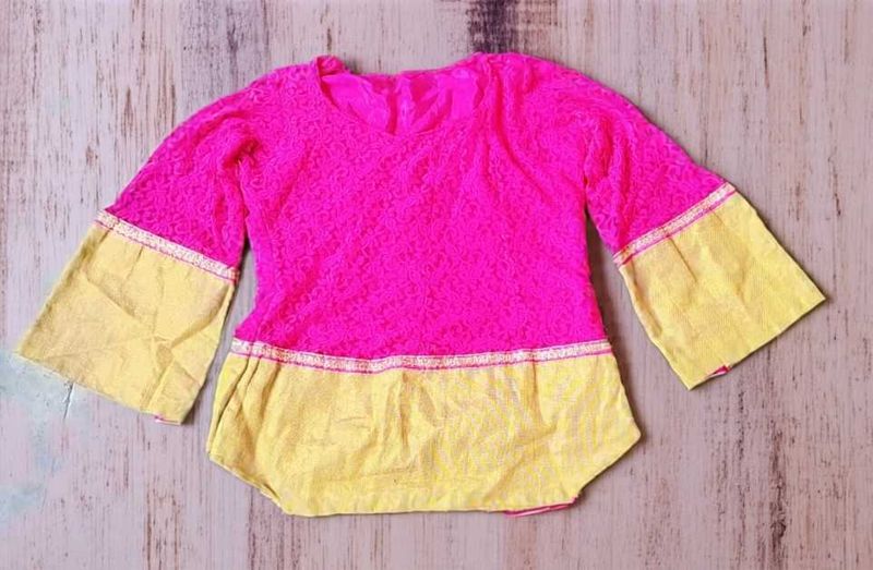 Pink &amp; Gold Colour Top