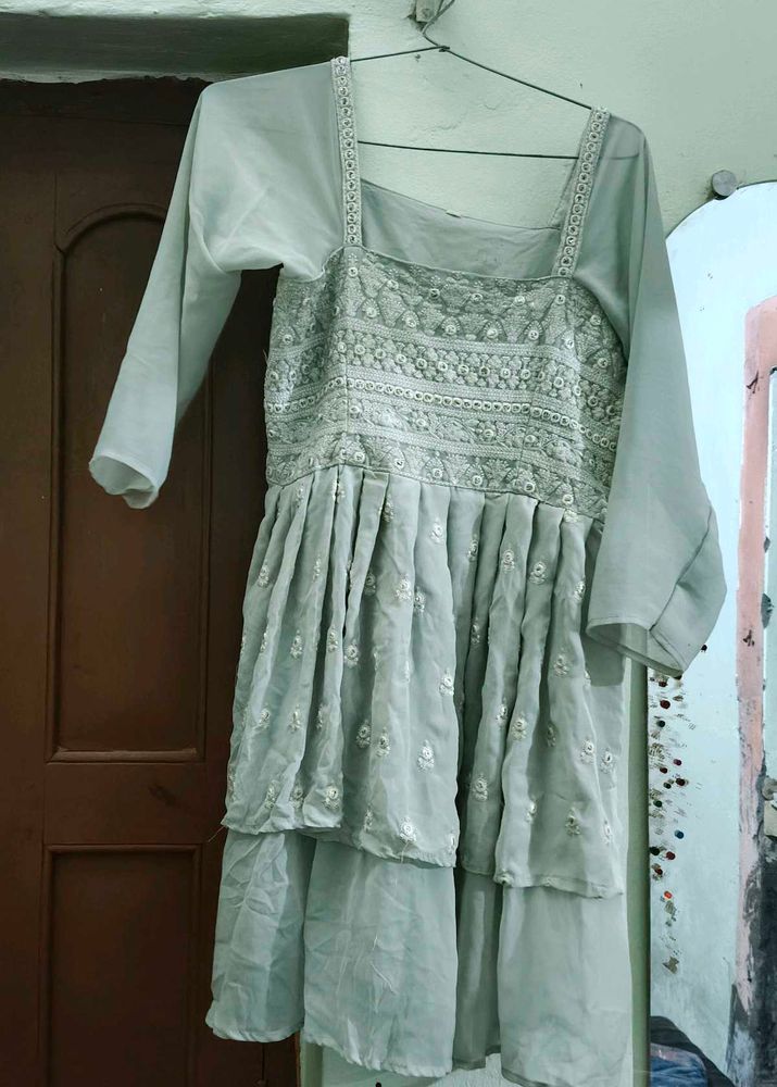 SANCIAWomen Georgette Kurta Palazzo Set
