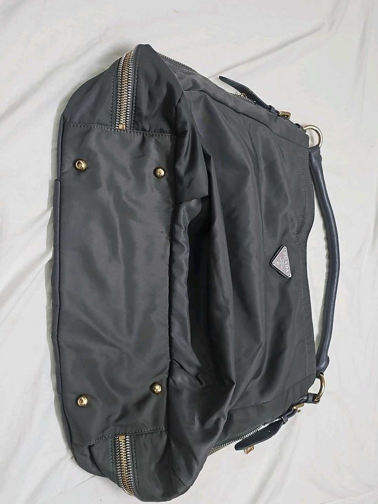 Prada Nylon &amp; Leather Handbag