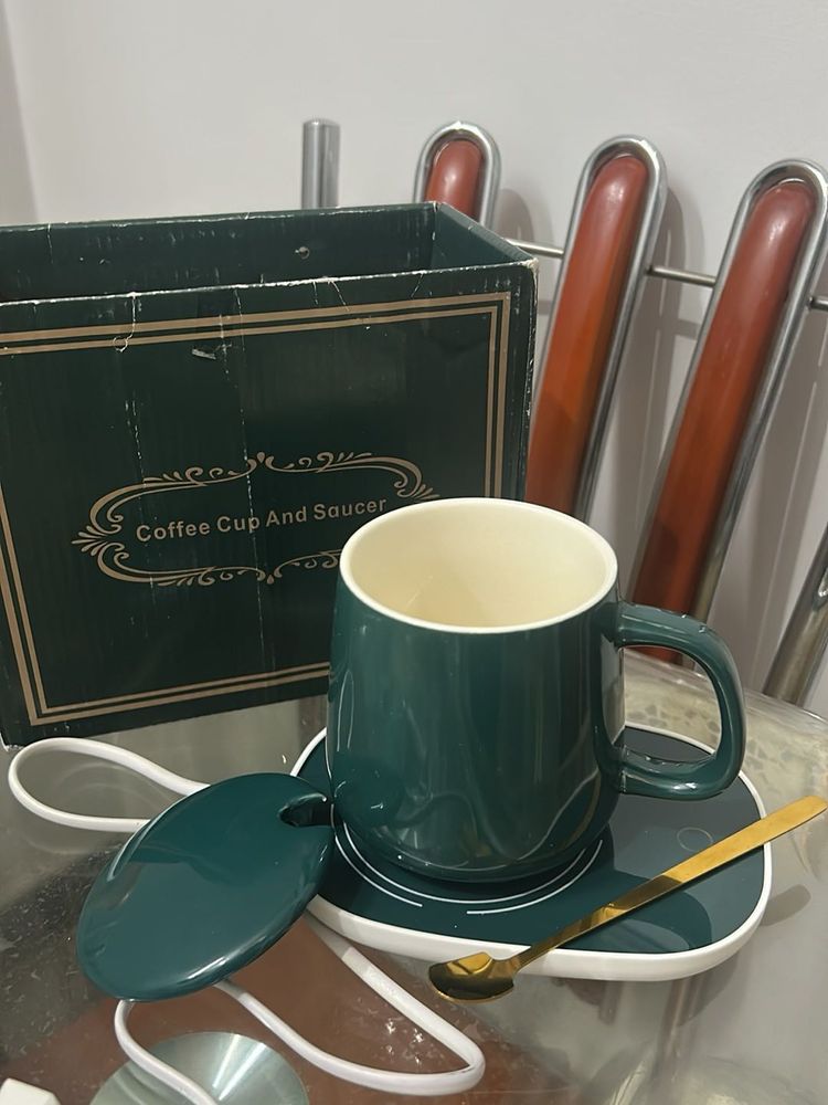 Emerald Green Coffee Cup Warmer Set