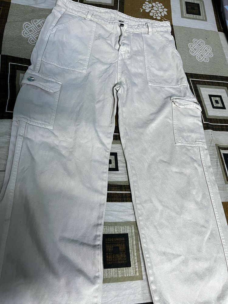 Beige Cargo Pants