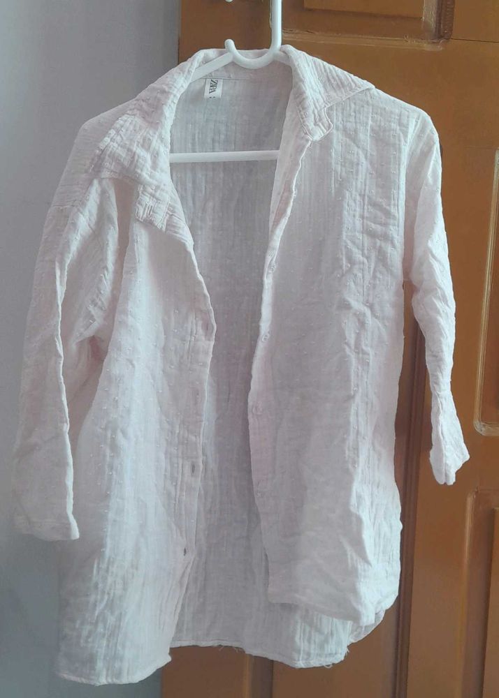 Soft Pink Cotton Cord Set Shirt – Lightweight